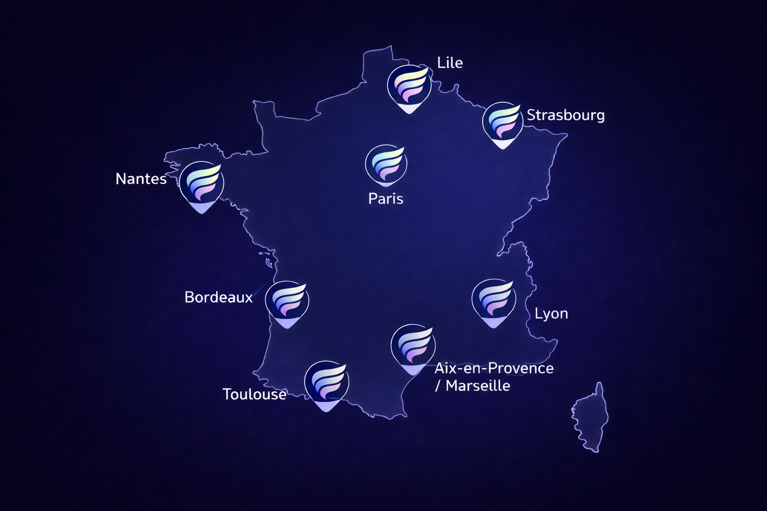 Carte des implantations Fluway